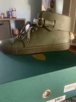 Buscemi 100mm buckle military color brands new in box designer shoe