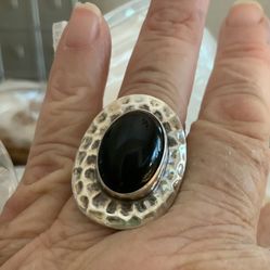 Sterling Onyx Ring 
