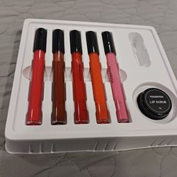 5 BRAND NEW LIPSTICK SET & LIP SCRUB ......😁😊😍