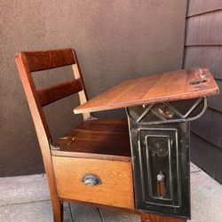 Antique School Desk From 1900s