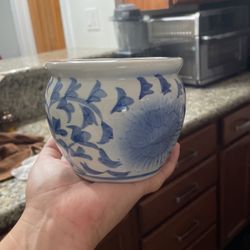 Blue And White Ceramic pot
