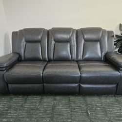 Dark Gray Reclining Couch