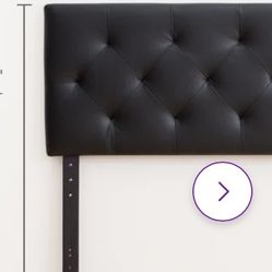 King Size Faux Leather Expresso Headboard 