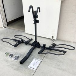(NEW) $99 Heavy Duty 2-Bike Rack, Wobble Free Tilting Electric Bicycle Carrier 120lbs Capacity, 2” Hitch