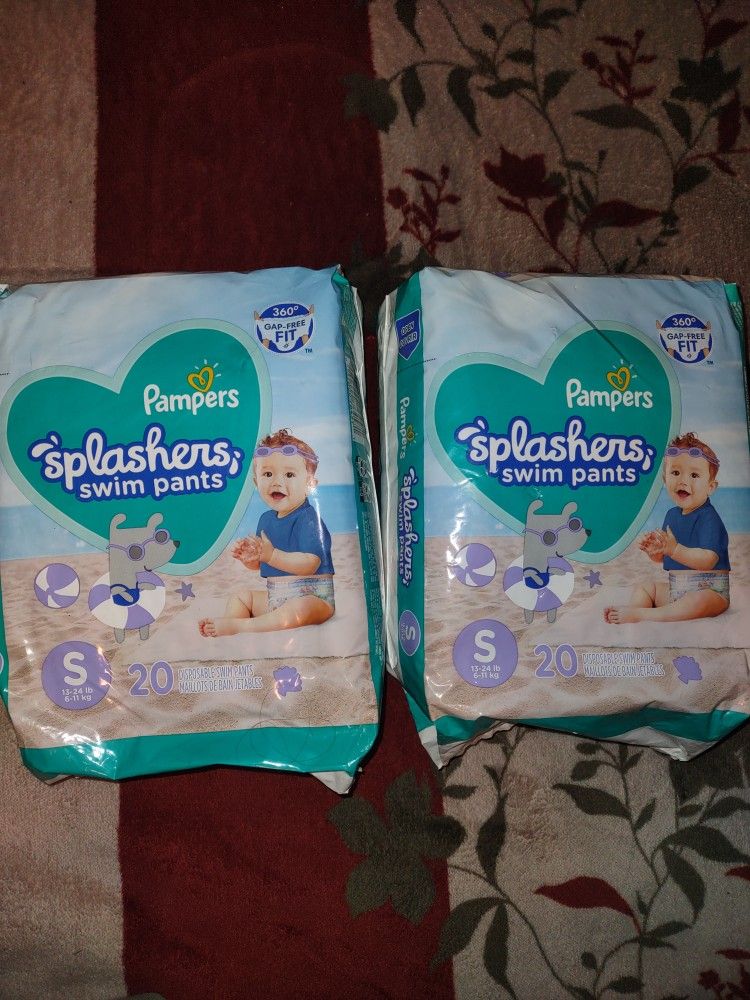 2pk Pampers Swim Pants Small Size 13-24lbs