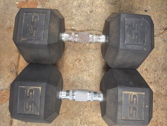 55 pound dumbbells