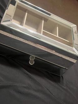 Crystal open top jewelry box
