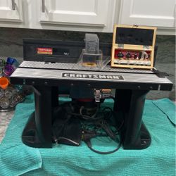 Craftsman Router, Router,, Table And Bits.