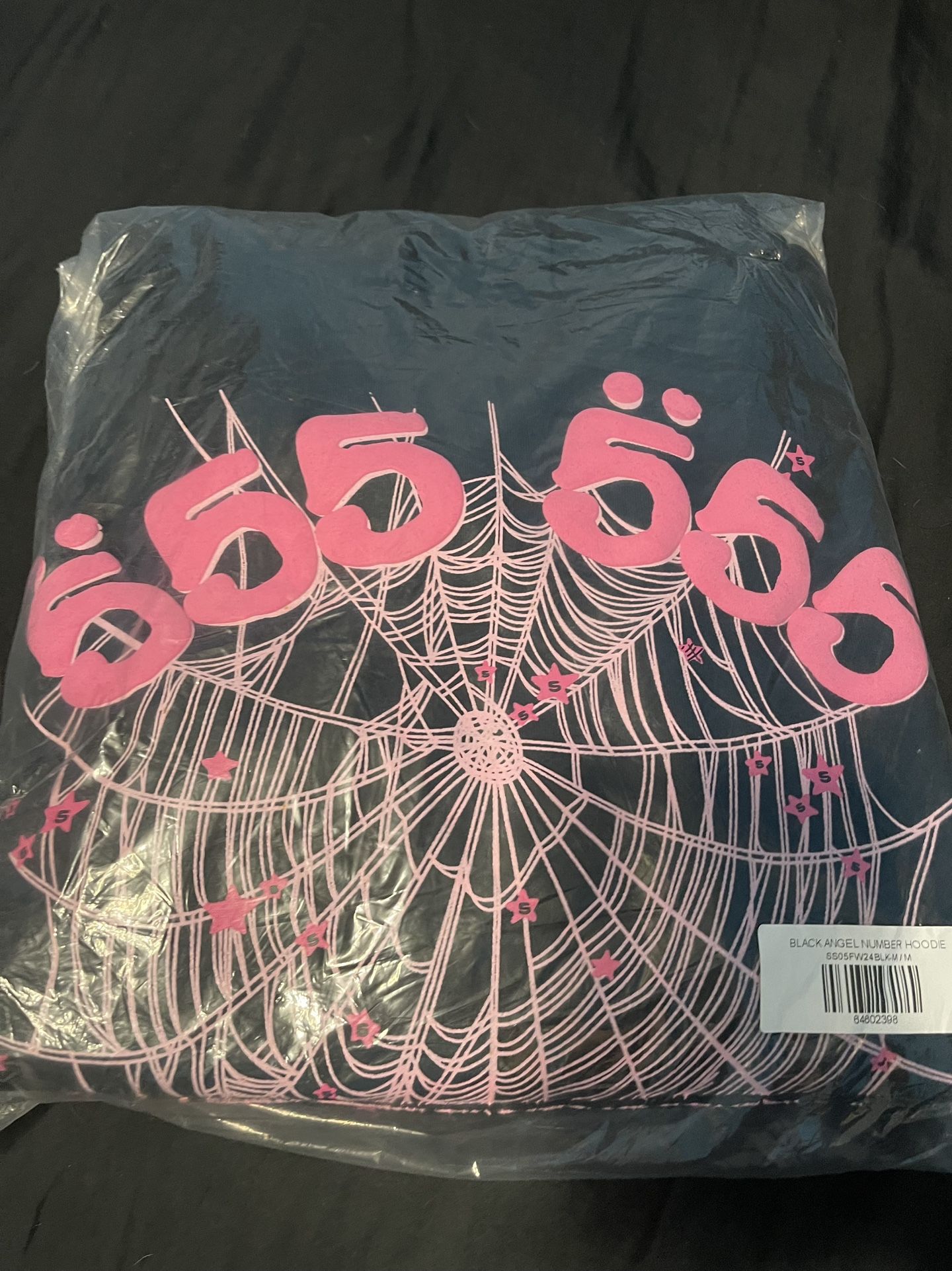 black and pink spider hoodie