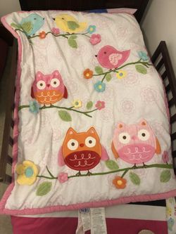 Baby girl nursery bedding and decor