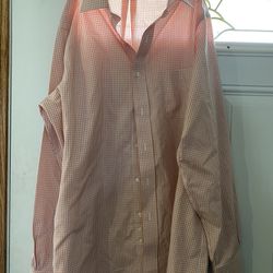 Orange Brooks Brothers Size 16 4/5 Dress Shirt