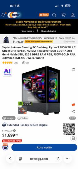 Skytech azure 5070 gaming pc