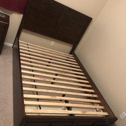 NEW! Full Bed Frame With Storage Drawers