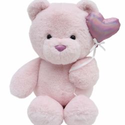 Adorable! Furry 💝🧸TEDDY BEAR🧸💝15in Plush with Heart Balloon 