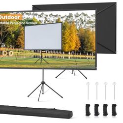 Truesee Portable Tripod Projector Screen 69.8"W x 80.7"H                            #1245