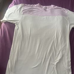 Pink and off white top