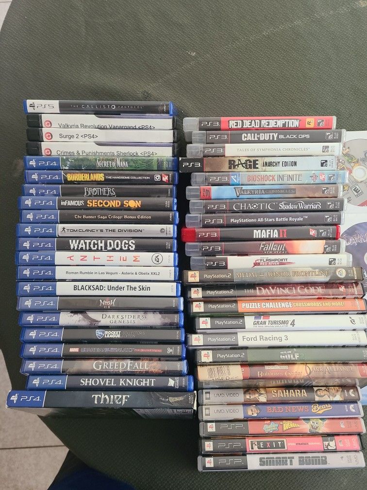 Ps5, Ps4, Ps3, Ps2, And Psp Games