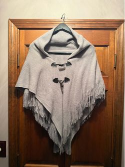 Light grey poncho