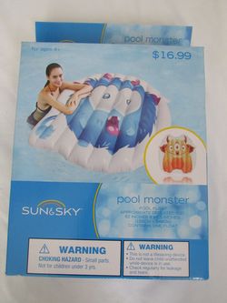 New Swim Pool Monster Print Float Raft
