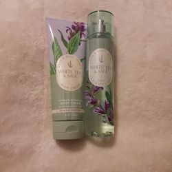 BATH & BODY WORKS SET WHITE TEA & SAGE