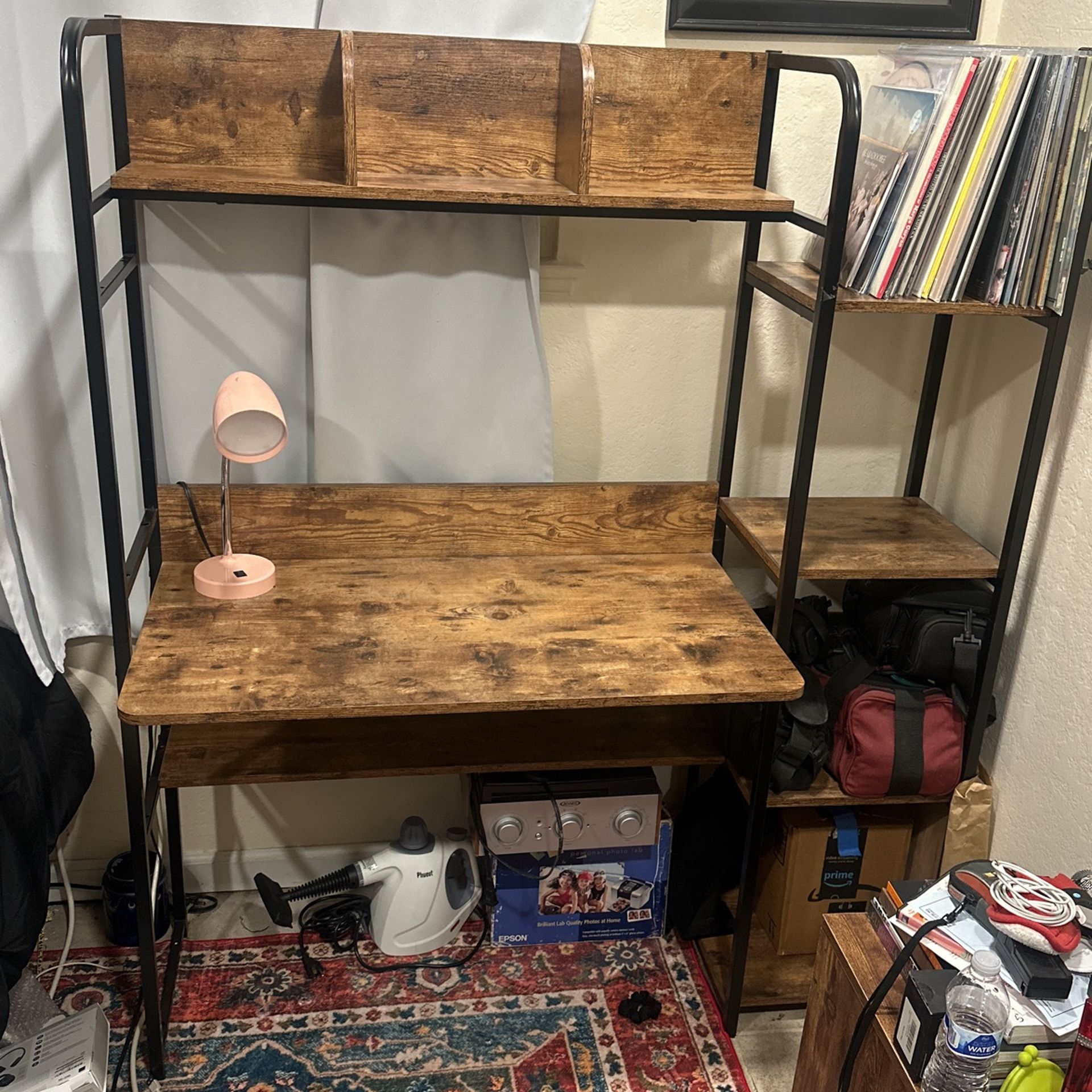 Desk With Shelves