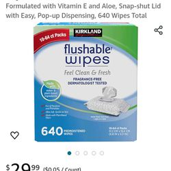 Flushable Wipes 640 Count 