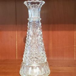 6" Vintage ANCHOR HOCKING Stars & Bars Bud Vase