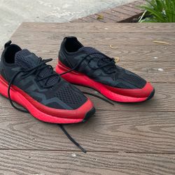 Red And Black Adidas Basketball Shoes 