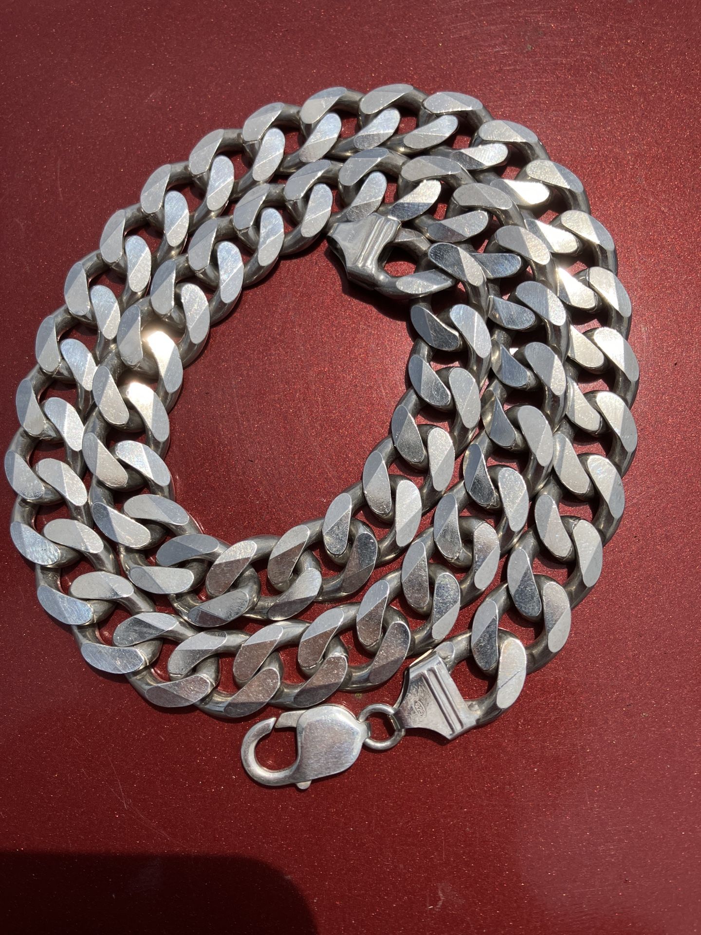 Italian Sterling Silver Chain Necklace, Recent Price Reduction!