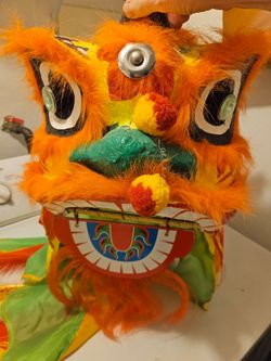 Chinese Lion Dance Head Costume Prop