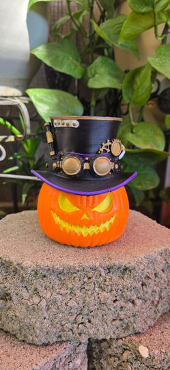 Steampunk Jack-o'-Lantern Halloween Decoration
