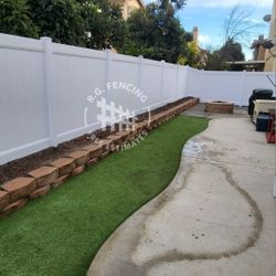 White Vinyl Fence 