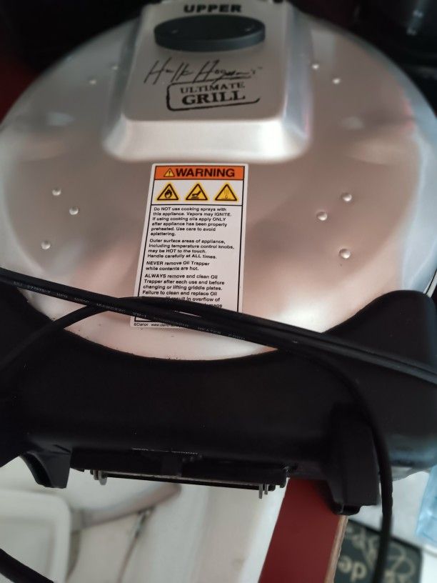 Hulk Hogan Ultimate Grill 3 Interchangeable Plates & Dual Temp for Sale