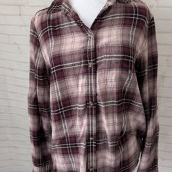 American Eagle Plaid Shirt Size M Women's 