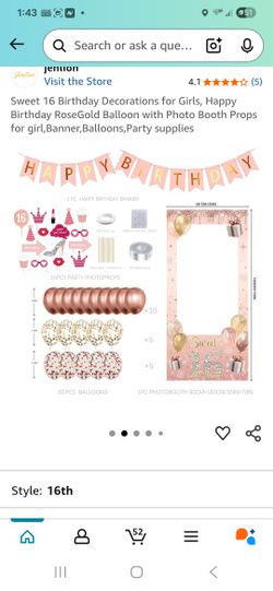 New Girl 18th Full Set Decorations