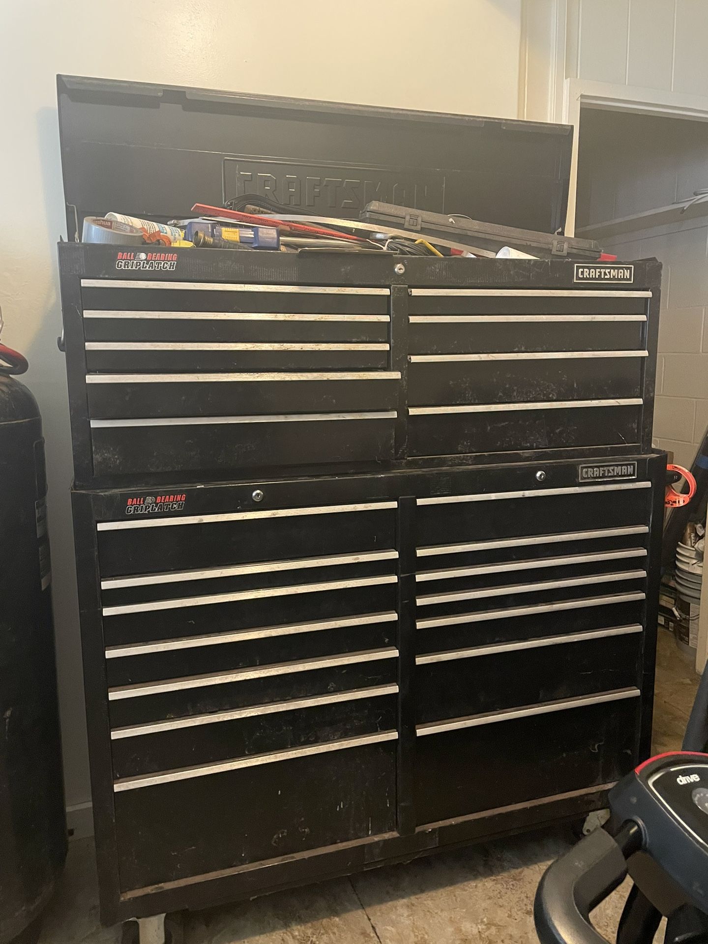 Toolbox With Tools & Compressor