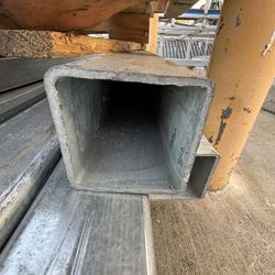 Galvanized Tubing 4'' x 4'' x 20ft 8gauge