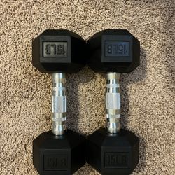 15 lb Pair CAP Barbell Coated Hex Dumbbells