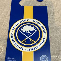 Vintage 1991 Buffalo Sabres NHL Hockey Door Knob Hanger Don’t Bother 