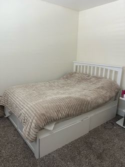 full bed frame and mattress