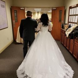 Beautiful wedding dress, princess style