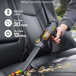 Fanttik Slim V9 Mix Car Vacuum, 4 in 1 Handheld Air Duster, 12000PA Suction Power with Smart LED Display, Cordless Portable Mini Keyboard Vacuum for C
