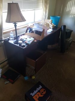 Mahogany Desk 72 Inches Long 29 Inches Tall 32 Inches Deep 