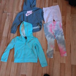 Little Girl's Nike's  Hood's and Tigths