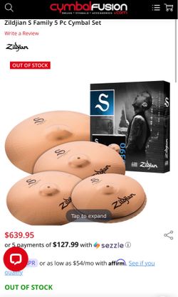 Zildjian S Family (3 of 5) Pc Cymbal Set