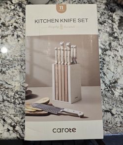 CAROTE 11 Pieces Knife Set with Block
