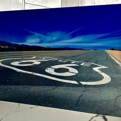 Route 66 High-Gloss Metal Art (12x18)