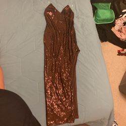 Brown Sequin Dress 
