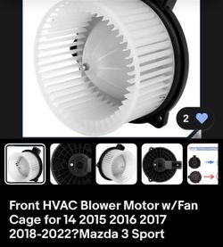 Blower Motor Mazda 3 2017-2022