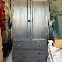 Black Amoires Entertainment Cabinet Dresser